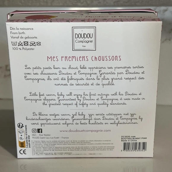 Doudou Et Capagnie Bunny Baby Crib Shoes Slippers - Picture 5 of 5